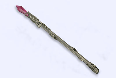 Oak leaf Power Wand with Red Crystal